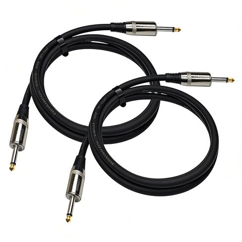 Professional Audio Speaker Cables 1/4 to 1/4 TS - 12 AWG Guitar Bass Amp Cable 3 Feet 2 Pack in Saudi Arabia