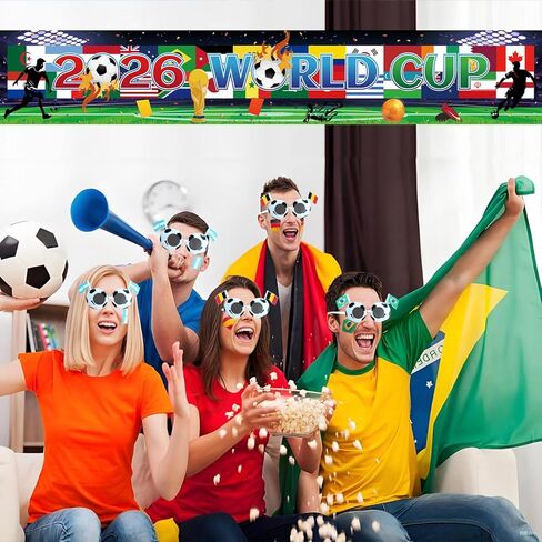 نظارات شمسية لتزيين كأس العالم 2026 لكرة القدم مع العلم الوطني لحفلات كأس العالم لمحبي كرة القدم in Kuwait