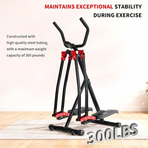 Air Walker Exercise Machine, 30" inch Stride Space Walker Elliptical Trainer for Home Use, Low-Impact Elliptical Cross Trainers Compact Steppers for Men and Women Full-Body Cardio & Leg Toning in Kuwait