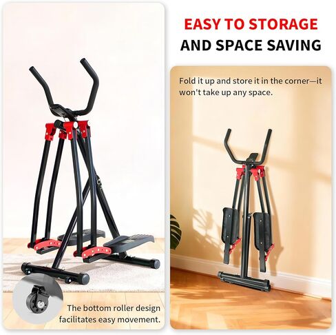 Air Walker Exercise Machine, 30" inch Stride Space Walker Elliptical Trainer for Home Use, Low-Impact Elliptical Cross Trainers Compact Steppers for Men and Women Full-Body Cardio & Leg Toning in Kuwait