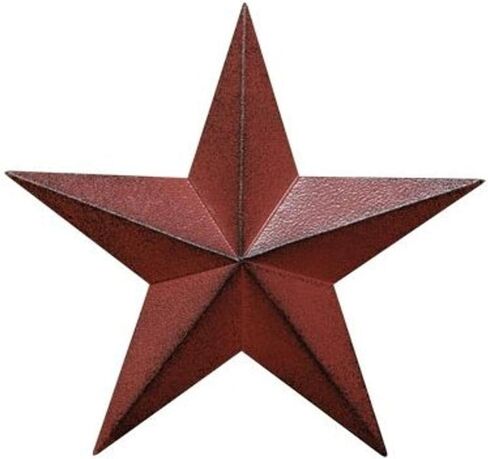 CWI Gifts Barn Star Wall Decor, 12-Inch, Burgundy in Kuwait