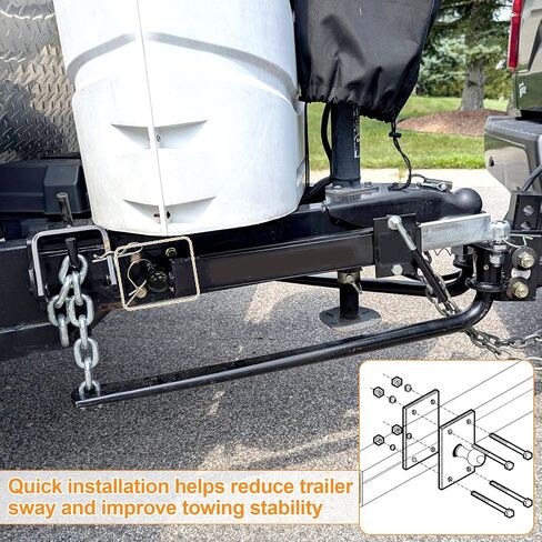 48385 Swing Control Adapter, Suitable for 2-Inch × 3-Inch A-Frame Trailers in Kuwait