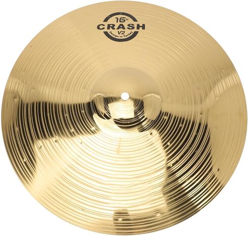 Crash Cymbal, 16inch Brass Bass Jazz Drum Cymbal, Anti-Rust Fadeless Percussion Replacement for Practice and Performance Drum Kit Accessories in Saudi Arabia