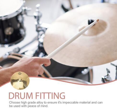 Crash Cymbal, 16inch Brass Bass Jazz Drum Cymbal, Anti-Rust Fadeless Percussion Replacement for Practice and Performance Drum Kit Accessories in Saudi Arabia