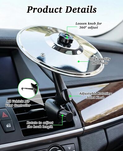 3PCS Car Drums Cymbal Air Vent, Mini Crash Symbol Cymbals for Dash All Types of Vehicles (Silver) in Kuwait