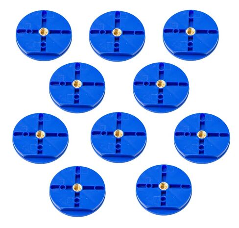 10 Pcs Dental Disposable Round Articulating Mounting System Plastic Plates for Dental Lab Articulator, Blue in Saudi Arabia