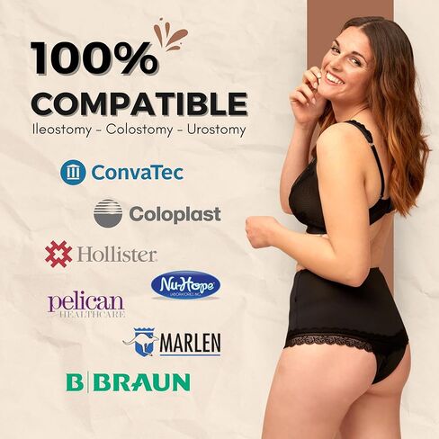 ملابس داخلية وملابس داخلية واقية من سلس البول للنساء من SIIL Ostomy، ملابس داخلية مضادة للتسرب مع جيب داخلي | صنع في الاتحاد الأوروبي in Kuwait