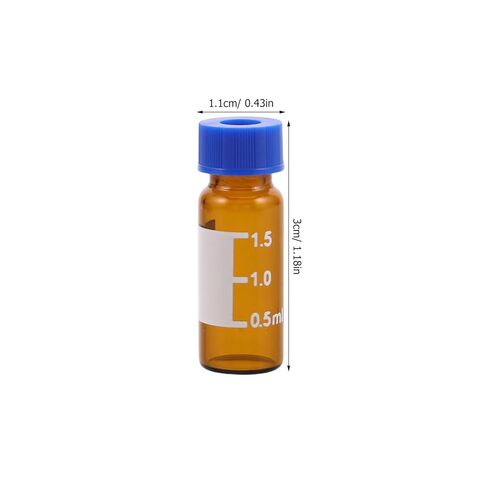 100pcs Chromatography Sample Vials - 1.5ml 2ml Leak-Proof Small Glass Bottles Sample Bottle Vial for Liquid Specimen Storage in Saudi Arabia