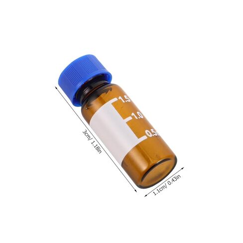 100pcs Autosampler Vials - 1.5ml 2ml Chromatography Sample Vials for Gas Or Liquid Liquid Sample Storage, Suitable for Laboratory Use Light Brown in Saudi Arabia