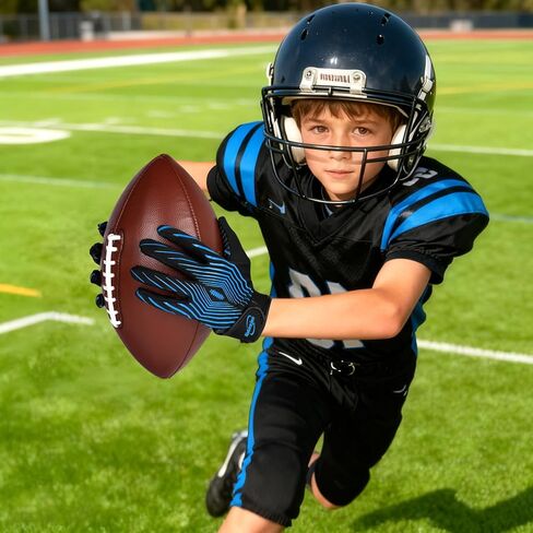 Youth Football Gloves Kids Sticky Receiver Gloves Grip Football Glove for Boys and Girls in Kuwait