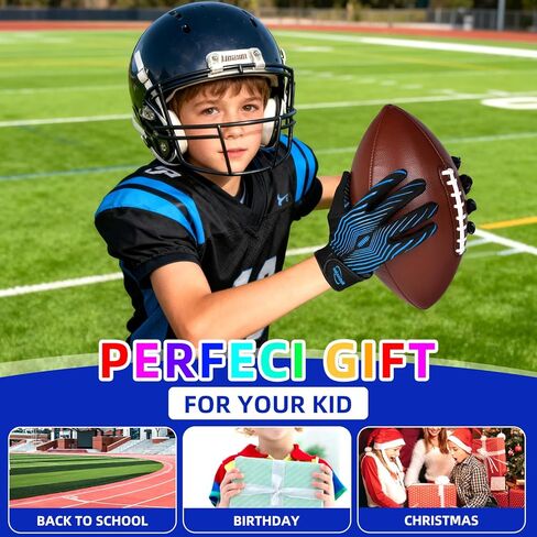 Youth Football Gloves Kids Sticky Receiver Gloves Grip Football Glove for Boys and Girls in Kuwait