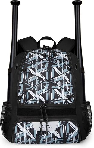 Baseball Bag Softball Equipment Bag with 2 Bat Compartment, Ventilated Shoe Pocket, Fence Hook for Youth Adult Players in Kuwait