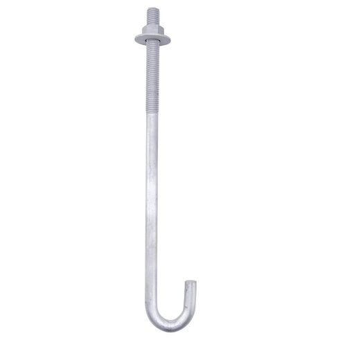 1/2" x 12" J Bolt Anchors (25 Pack) for Concrete with Nuts and Washers, Hot-Dip Galvanized in Kuwait