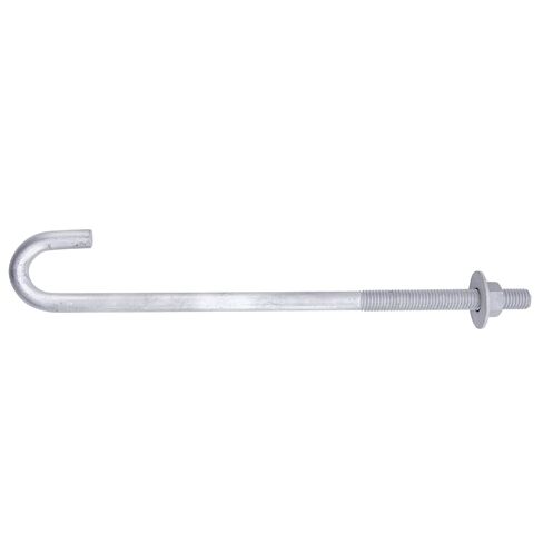 1/2" x 12" J Bolt Anchors (25 Pack) for Concrete with Nuts and Washers, Hot-Dip Galvanized in Kuwait