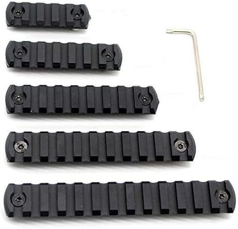 Trirock 5-Pack Black MLK Picatinny Rail Sections kit fits M-lk Rail Mount - 5,7,9,11,13 Slots in Kuwait