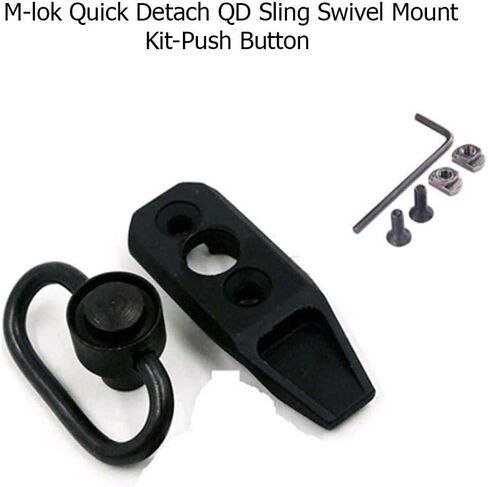 Gotical Combo of 3- M-LOK 45 Degree Offset Mount, 13 Slot, 9 Slot and 5 Slot M-Lok Rail with M-lok Quick Detach QD Sling Swivel Mount Kit-Push Button in Saudi Arabia