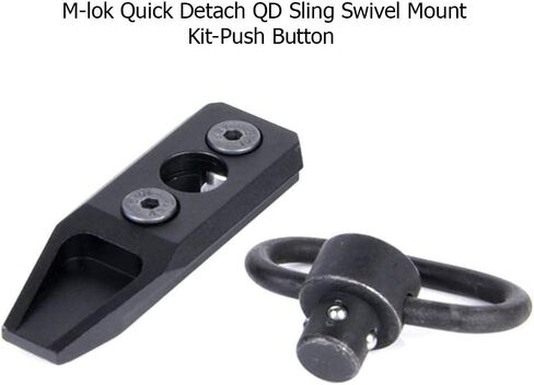 Gotical Combo of 3- M-LOK 45 Degree Offset Mount, 13 Slot, 9 Slot and 5 Slot M-Lok Rail with M-lok Quick Detach QD Sling Swivel Mount Kit-Push Button in Saudi Arabia
