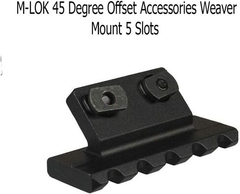 Gotical Combo of 3- M-LOK 45 Degree Offset Mount, 13 Slot, 9 Slot and 5 Slot M-Lok Rail with M-lok Quick Detach QD Sling Swivel Mount Kit-Push Button in Saudi Arabia