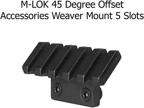 Gotical Combo of 3- M-LOK 45 Degree Offset Mount, 13 Slot, 9 Slot and 5 Slot M-Lok Rail with M-lok Quick Detach QD Sling Swivel Mount Kit-Push Button in Saudi Arabia