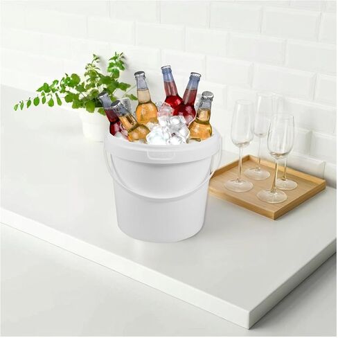 10 Pcs Plastic Bucket with Lid, 1.5 Quart Thickened Storage Bucket, Paint Buckets Pails Paint Cans for Storing Paint, Pigments, Food, Feed, Etc in Saudi Arabia
