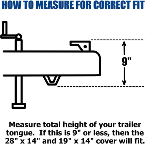 Boat Trailer Tongue Cover - 19" x 14" - Protection from Ice, Snow, Rain - Trailer Lock Cover in Saudi Arabia
