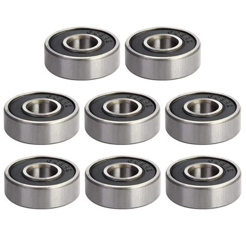 Othmro 8Pcs 608-2RS Deep Groove Ball Bearings, Double Rubber Sealed Bearings, High Carbon Steel Roller Guide Bearings 0.31x0.87x0.28inch for Scooters Skateboards Ship Rudder Shafts Dental Equipment in Saudi Arabia