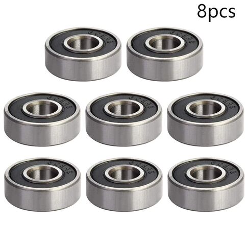 Othmro 8Pcs 608-2RS Deep Groove Ball Bearings, Double Rubber Sealed Bearings, High Carbon Steel Roller Guide Bearings 0.31x0.87x0.28inch for Scooters Skateboards Ship Rudder Shafts Dental Equipment in Saudi Arabia