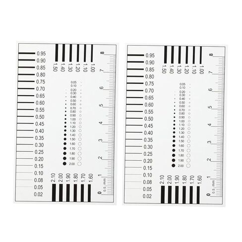 2pcs High Precision Measurement Tool for Spot Detection and Surface Defects Multi Functional Crack Gauge and Film Ruler for Flaw Inspection and Line Measurement in Saudi Arabia