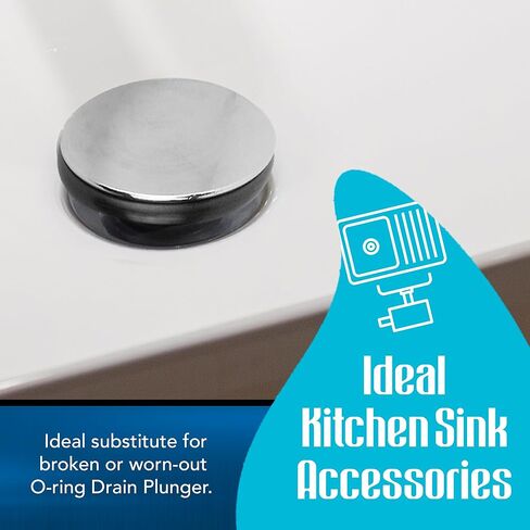 حلقة تصريف الحوض، حشية مطاطية ذات غطاس لحوض مكون من 3 حجرات، حلقات دائرية بديلة، تكملة لسدادة تصريف صمام النفايات الملتوية - 6.95 دولار لكل حلقة دائرية in Kuwait