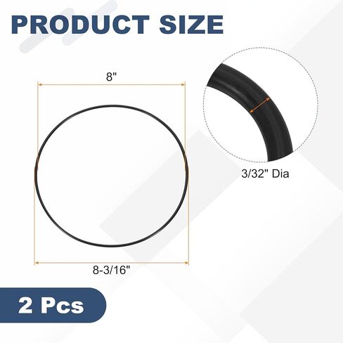 uxcell 100Pcs AS-112 O-Rings, Nitrile Rubber O-Rings 1/2" ID, 11/16" OD, 3/32" Width Round Sealing Gasket for Automotive Machine Plumbing Sealing Repair (70 Durometer, Black) in Saudi Arabia