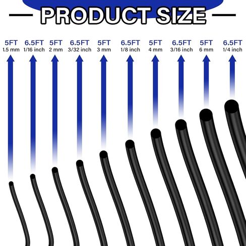 Buna-N O-Ring Splicing Kit, 70A Durometer, Black, SAE & Metric Sizes (1/16, 3/32, 1/8, 3/16, 1/4, 1.5mm,2mm,3mm,4mm,6mm) in Saudi Arabia