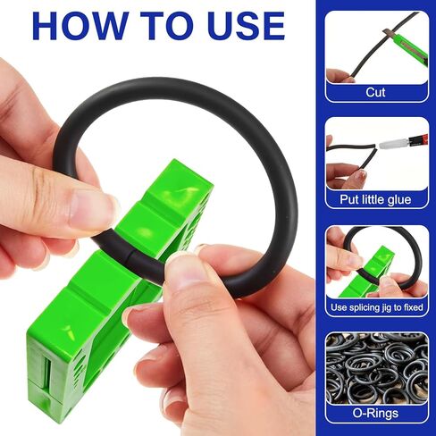 Buna-N O-Ring Splicing Kit, 70A Durometer, Black, SAE & Metric Sizes (1/16, 3/32, 1/8, 3/16, 1/4, 1.5mm,2mm,3mm,4mm,6mm) in Saudi Arabia