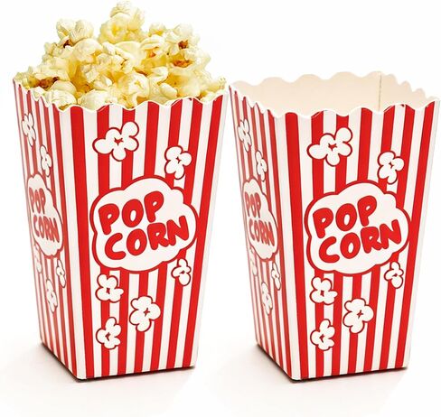 54Pcs Mini Popcorn Boxes, 4.6" Tall and 2.6" Square Small Paper Popcorn Containers Buckets for Pop Corn Machine, Movie Night, Cinema, Carnival, Party, Concessions in Kuwait