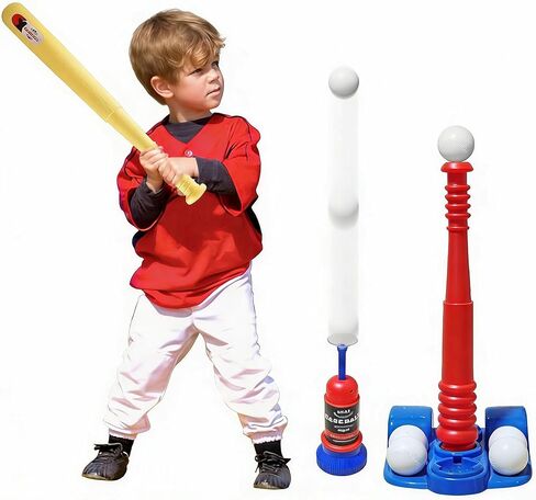Baseball Training Tee Ball Popper,Pop Up Baseball Trainer,Adjustable Hitting Tee for Perfect Swings,Batting Machine for Practicing Hitting Without a Pitcher in Kuwait