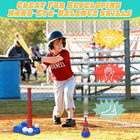 Baseball Training Tee Ball Popper,Pop Up Baseball Trainer,Adjustable Hitting Tee for Perfect Swings,Batting Machine for Practicing Hitting Without a Pitcher in Kuwait