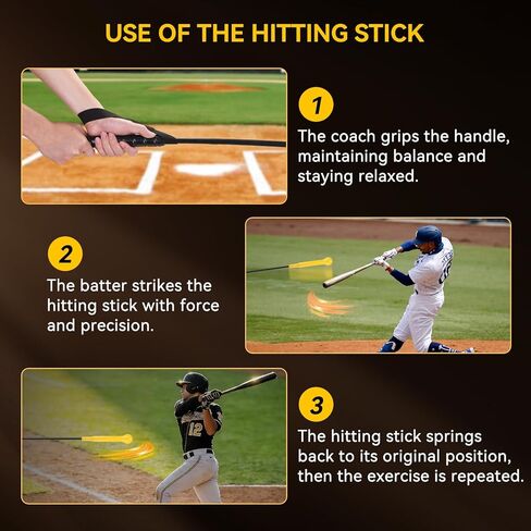 مدرب تأرجح عصا ضرب البيسبول من KRUI، معدات تدريب بيسبول سوفتبول مقاس 54 بوصة مع حزام قبضة، أداة تدريب مثالية فردية لميكانيكا التأرجح والتنسيق بين اليد والعين in Kuwait