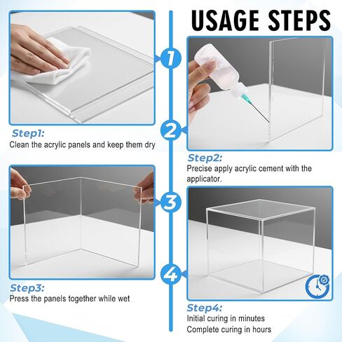 Dreyoo 5.5oz Acrylic Cement with Applicator Bottle, 2 Needle, 1 Needle Cleaning Tool and 1 Funnel, Clear Acrylic Glue for Plexiglass, Sheets, Precise Application, Repair Assembly of Display Cases in Saudi Arabia