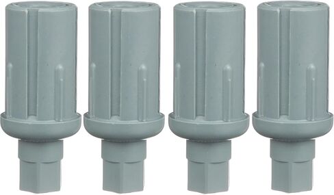 Component Hardware 4-Pack 1-1/2" Round Gray Thermoplastic Adjustable Hex Foot Inserts - Industrial Grade - A10-0641-C in Kuwait