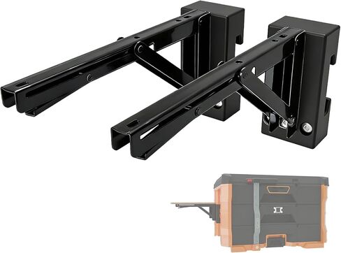 Folding Work Table Bracket Mount for Klein MODbox with Rail Mount, Toolbox Side Mounting Stand, Allows for Mounting Additional Desktop, Extended Workbench Stand, Desktop Not Included in Kuwait