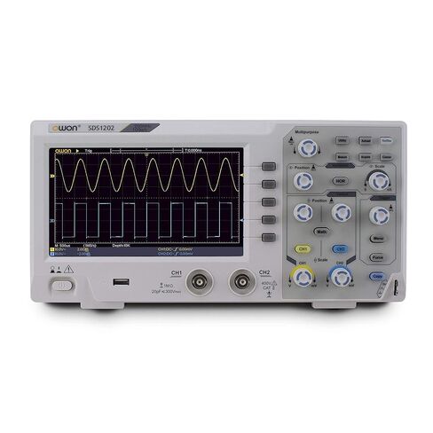 Owon SDS1202 Digital Storage Oscilloscope 2 Channels 200Mhz Bandwidth 7'' Handheld LCD Display Portable USB Oscilloscopes in Saudi Arabia