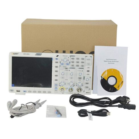 Owon SDS1202 Digital Storage Oscilloscope 2 Channels 200Mhz Bandwidth 7'' Handheld LCD Display Portable USB Oscilloscopes in Saudi Arabia