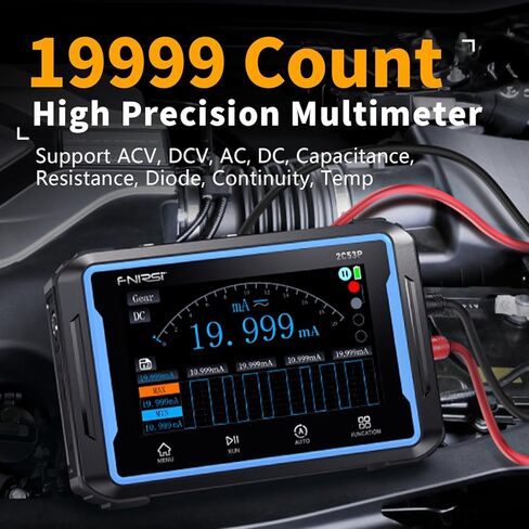 (FNIRSI 2C53P) 3 in 1 Oscilloscope/Multimeter/DDS Signal Generator, Handheld Tablet Touchscreen Digital Automotive Oscilloscope Portable 2 Channel 50MHz, 250Ms/S, 19999 Counts in Kuwait