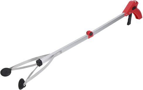 Folding Trash Grabber Tool, Precise for Effortless Garbage Pickup Grabber Reacher Tool, Without Bending Trash Picker, Commercial Aluminum Alloy, for Garden Leaves Waste Pick Up Blue 43.00Cm in Kuwait