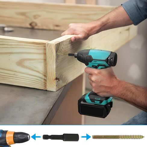 20 Pcs 1/4-20 x 2 Hanger Bolts, Double Head Screws Self Drilling Wood Dowel Screws with Hanger Bolt Driver, Carbon Steel Fasteners for Stairs, Furniture, and DIY Projects in Saudi Arabia