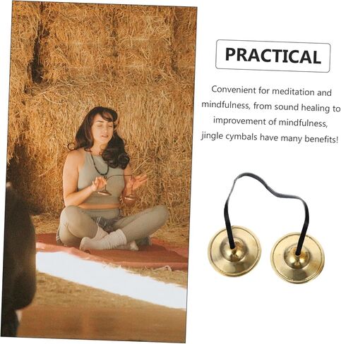 1Pc Cymbal Bell Practical Meditation Chime for Yoga and Buddhism Durable Brass Tingsha for Beginners and Experienced Practitioners Temple Supply in Saudi Arabia