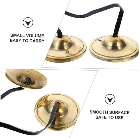 1Pc Cymbal Bell Practical Meditation Chime for Yoga and Buddhism Durable Brass Tingsha for Beginners and Experienced Practitioners Temple Supply in Saudi Arabia