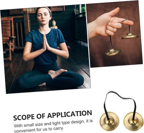1Pc Cymbal Bell Practical Meditation Chime for Yoga and Buddhism Durable Brass Tingsha for Beginners and Experienced Practitioners Temple Supply in Saudi Arabia