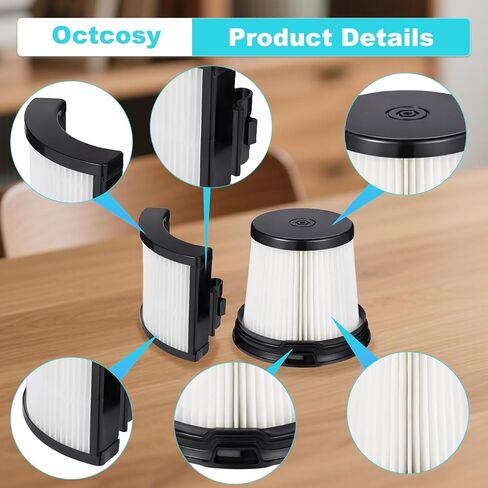 6 عبوات IW3511 IW1111 مرشحات HEPA بديلة لـ Shark IW3511 DetectPro مكنسة كهربائية لاسلكية خفيفة الوزن. لنظام التفريغ التلقائي لـ Shark Detect Pro PowerFins Brushroll المحمولة باليد 2 في 1 in Kuwait