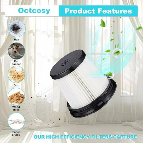 6 عبوات IW3511 IW1111 مرشحات HEPA بديلة لـ Shark IW3511 DetectPro مكنسة كهربائية لاسلكية خفيفة الوزن. لنظام التفريغ التلقائي لـ Shark Detect Pro PowerFins Brushroll المحمولة باليد 2 في 1 in Kuwait