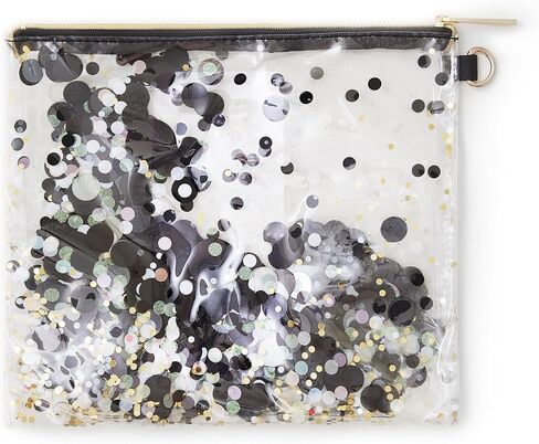 Packed Party Spirit Squad Confetti Everything Pouch, Makeup Bag, Travel Bag,Cosmetic Bag for Women (True Blue) in Kuwait